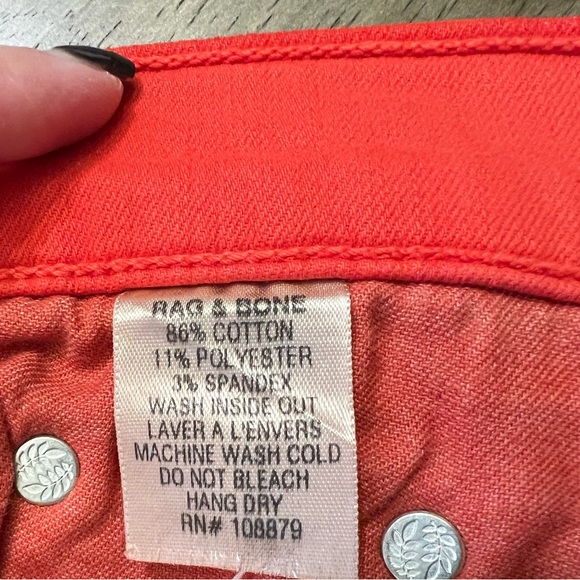 Rag & Bone Elephant Bell Red Jeans, NWT Size 25 - Picture 5 of 7